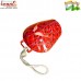 Jumbo Large Red Painted Swiss Style Cowbell with Painted Birds for Home Garden Decoration