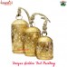 Christmas Golden Foil Painting Bells Set of 3 Garden Decor Cow Bell 