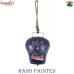 Purple White Giant Cow Bells, Handmade Hand Painted