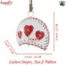 White Cow Bell With Heart Painted, Red Swiss Style Iron Cow Bell