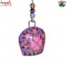 Purple Floral Painted Cowbell - Hand Painted Handmade Iron Art Home Garden Decoration Bell