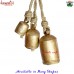 Indian Rustic Cow Bells Made of Iron & Jute Hemp Rope for Home Garden Decoration Harmony Bells