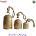 Indian Rustic Cow Bells Made of Iron & Jute Hemp Rope for Home Garden Decoration Harmony Bells