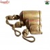 Indian Rustic Cow Bells Made of Iron & Jute Hemp Rope for Home Garden Decoration Harmony Bells