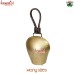 Oval Rustic Cowbell with leather hanger, Christmas Decor