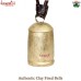 Rustic Cylindrical Bell With Leather Hanger, Winter Festive Holiday Decor