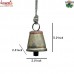 Small Round Bucket Shape Rustic Cow Bell, Recycled Indian Iron Tin Bells Home Decoration