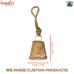 Small Rustic Tub Bell - Golden Bells for Christmas Crafts - Wooden Striker