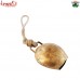 Vintage Style Rustic Golden Handmade Home Garden Decor Cow Bell Ornament with Hemp Hanger