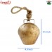 Vintage Style Rustic Golden Handmade Home Garden Decor Cow Bell Ornament with Hemp Hanger