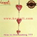 Grappe de Coeur - Custom Made Hanging Cluster of 3 Iron Sheet Hearts - Cone Painting