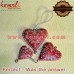 Grappe de Coeur - Custom Made Hanging Cluster of 3 Iron Sheet Hearts - Cone Painting