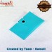 Custom Made Debossed Branding Genuine Leather Turquois Blue Passport Sleeve Cover