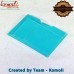 Custom Made Debossed Branding Genuine Leather Turquois Blue Passport Sleeve Cover