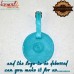 Custom Made Debossed Branding Genuine Leather Turquois Blue Round Luggage Tag