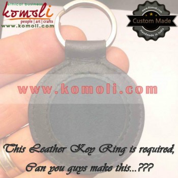 Custom Made Leather Key Ring - Simple & Elegant