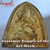 Large Custom Design Repousse Chasing Work on Brass Metal Sheet