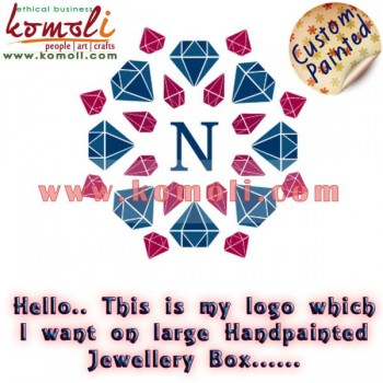 Custom Made Hand Painted Design of Wooden Jewellery Box