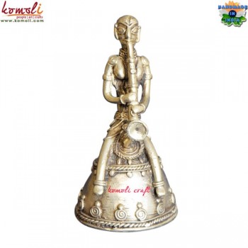 Shahnai Tribal Bell - Dhokra Lost Wax Casting Home Decoration Statue Tribal Figurine