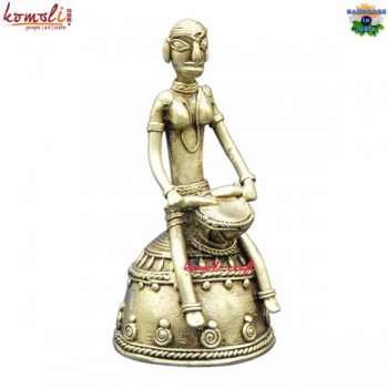 Bronze Drum Bell - Dhokra Lost Wax Casting Sculpture