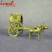 Golden Artistic Bullock Cart - Fine Dhokra Artifact