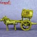 Golden Artistic Bullock Cart - Fine Dhokra Artifact