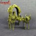 Golden Artistic Bullock Cart - Fine Dhokra Artifact