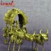 Golden Artistic Bullock Cart - Fine Dhokra Artifact
