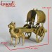 Golden Camel Cart - Dhokra Artifact Home Desk Decoration Sculpture