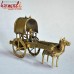 Golden Camel Cart - Dhokra Artifact Home Desk Decoration Sculpture