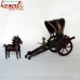 Nostalgic Horse Cart - Miniature Bronze Bell Metal Sculpture Dhokra Lost Wax Casting Home Decoration Statue