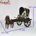 Nostalgic Horse Cart - Miniature Bronze Bell Metal Sculpture Dhokra Lost Wax Casting Home Decoration Statue