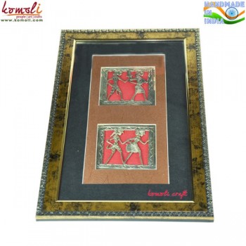 Home Decorative Dhokra Wall Accents Pane - Tribal Art Home Decor