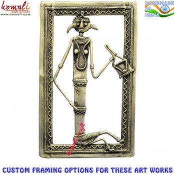 Musical Maestro - Amazing 3D Wall Mural With Dhokra Jali Design - Custom Framing Options