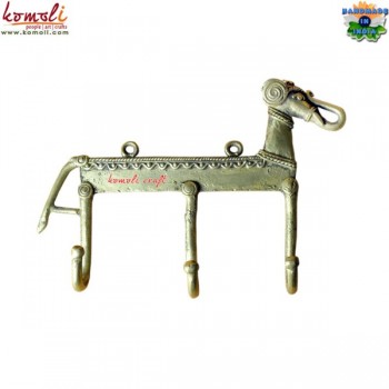 Elephant Key Hanger - Dhokra Coat Hanger Handmade Lost Wax Casting