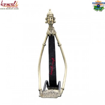 Tribal Working Woman - Supaawali - Dhokra Mix Metal Statue