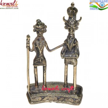 Joyous Tribal Dance - Dhokra Sculpture Lost Wax Casting Tribal Statues