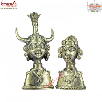 Princely Couple - Raja Rani of Bastar - Bell Metal Lost Wax Casting Sculpture