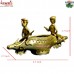 Power Play 2 Headed Boat - Dhokra Sculpture Home Decor Piece