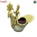 Peacock Rider Decorative Showpiece Stature - Dhokra Tribal Art Lost Wax Casting