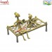 Relaxed Evening - Folk Family on Cot - Lost Wax Metal Sculpture