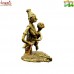 Mom and Me - Tribal Lady with Child - Handmade Metal Lost Wax Casting Sculpture
