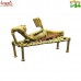 Time to Recap - Sculpture of Lady on Cot Reading Book - Metal Sculpture