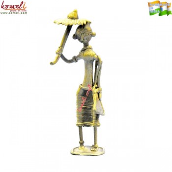 Going to Ibiza - Dhokra Artifact Small Lost Wax Casting Statute