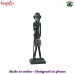 Hand Carved Wooden Miniature Sculpture of Tribal Men for Home Decoration, Set of 7 Sculptures