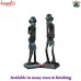 Hand Carved Wooden Miniature Sculpture of Tribal Men for Home Decoration, Set of 7 Sculptures