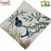 Birds on the Tree - Vibrant Indian Hand Embroidered Cushion Cover - 16 Inches