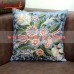 Flowerden - Colorful Hand Embroidery Cushion Cover - Large 16 inch