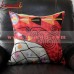 Symmetry of Red - All Over Embroidered Indian Cushion Throw Pillow Covers - Customized Designs Sizes