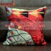 Symmetry of Red - All Over Embroidered Indian Cushion Throw Pillow Covers - Customized Designs Sizes